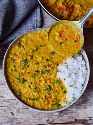Red-Lentil-Dhal-with-rice