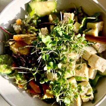 Garlicky Boiled Tofu Salad Recipe