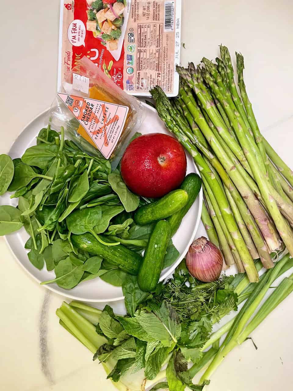 Fresh organic vegetables and plant-based ingredients for healthy eating and wellness.