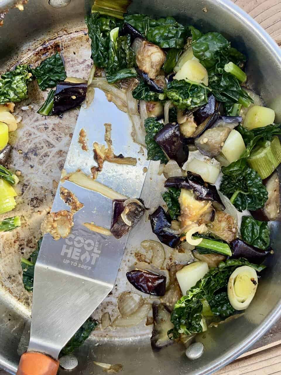 Seared Veggies with Shiitake Cashew Cream Sauce