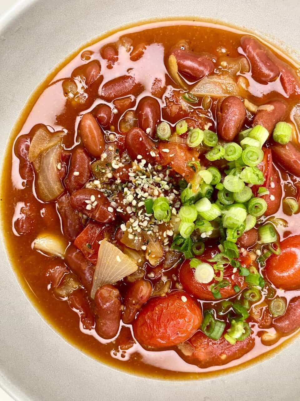 easy red kidney bean tomato stew-image